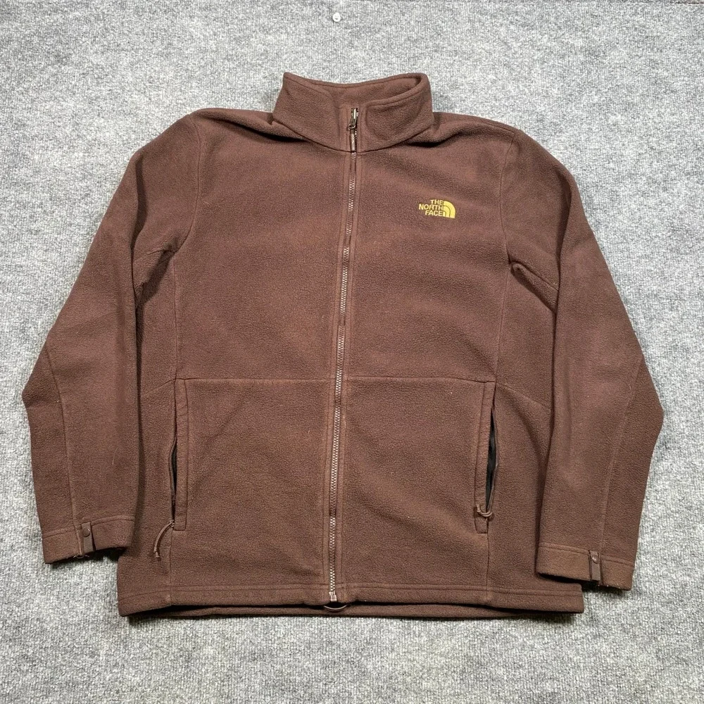 The North Face Mens Brown Full‎ Zip Fleece Jacket CUG1 FA16 XL